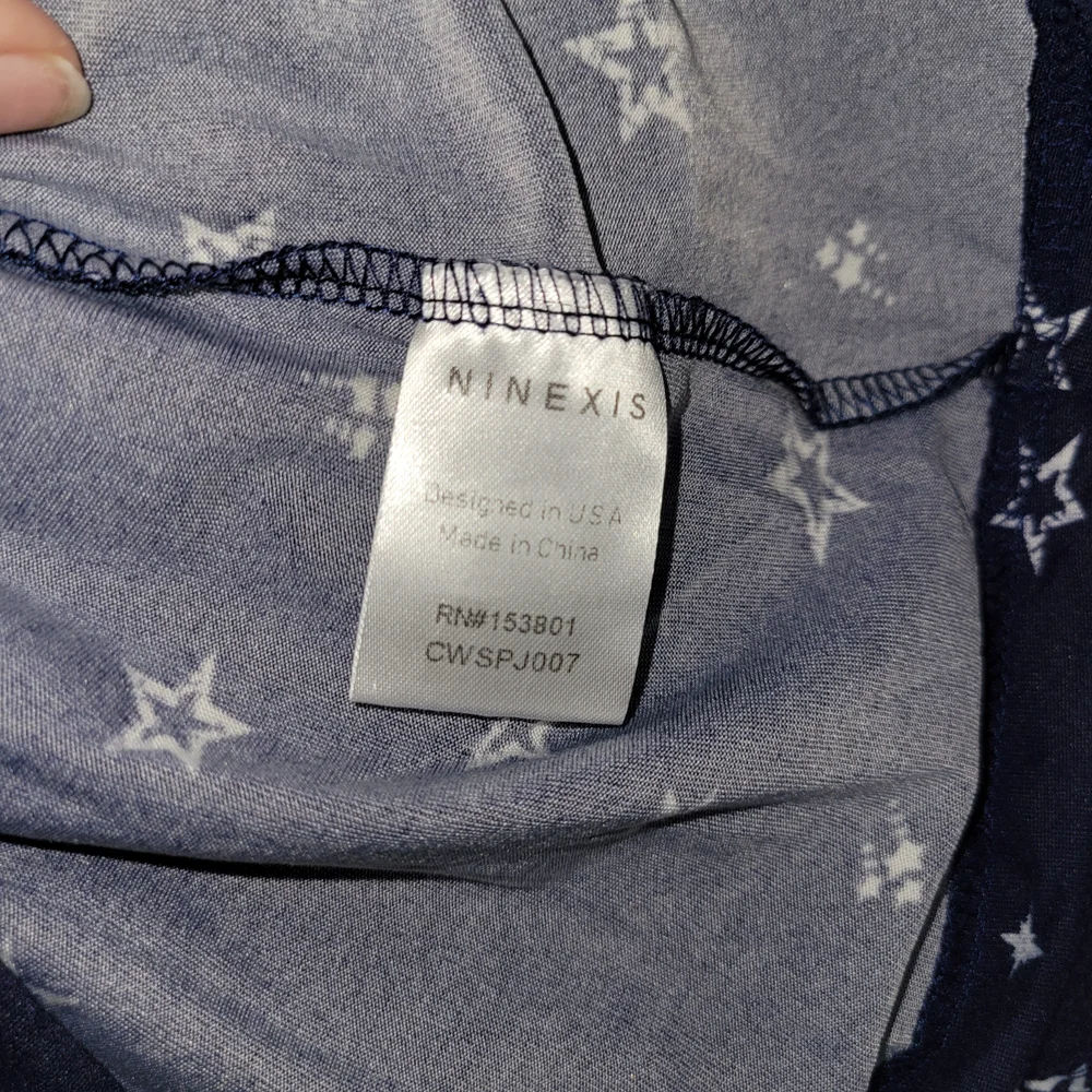 Navy Blue Star Print Women's Pajama Set